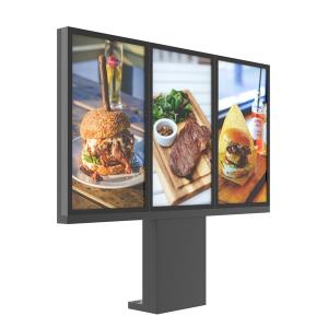 Quality 49inch Digital Drive Thru Menu Boards For Restaurants 3000nits Spliced 3 Screens Outdoor wholesale