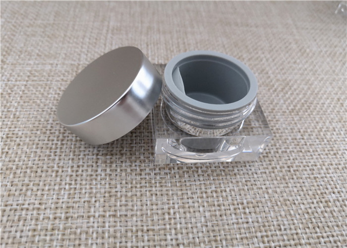 Clear Plastic Cosmetic Jars Environmentally Friendly Silk Screen Printing