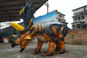 Quality Silicone Rubber Realistic Animatronic Dinosaur Pentaceratops For Shopping Mall wholesale