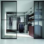 Combination Glass Door Wooden Wardrobes for Modern Hotel Apartment in Contempora