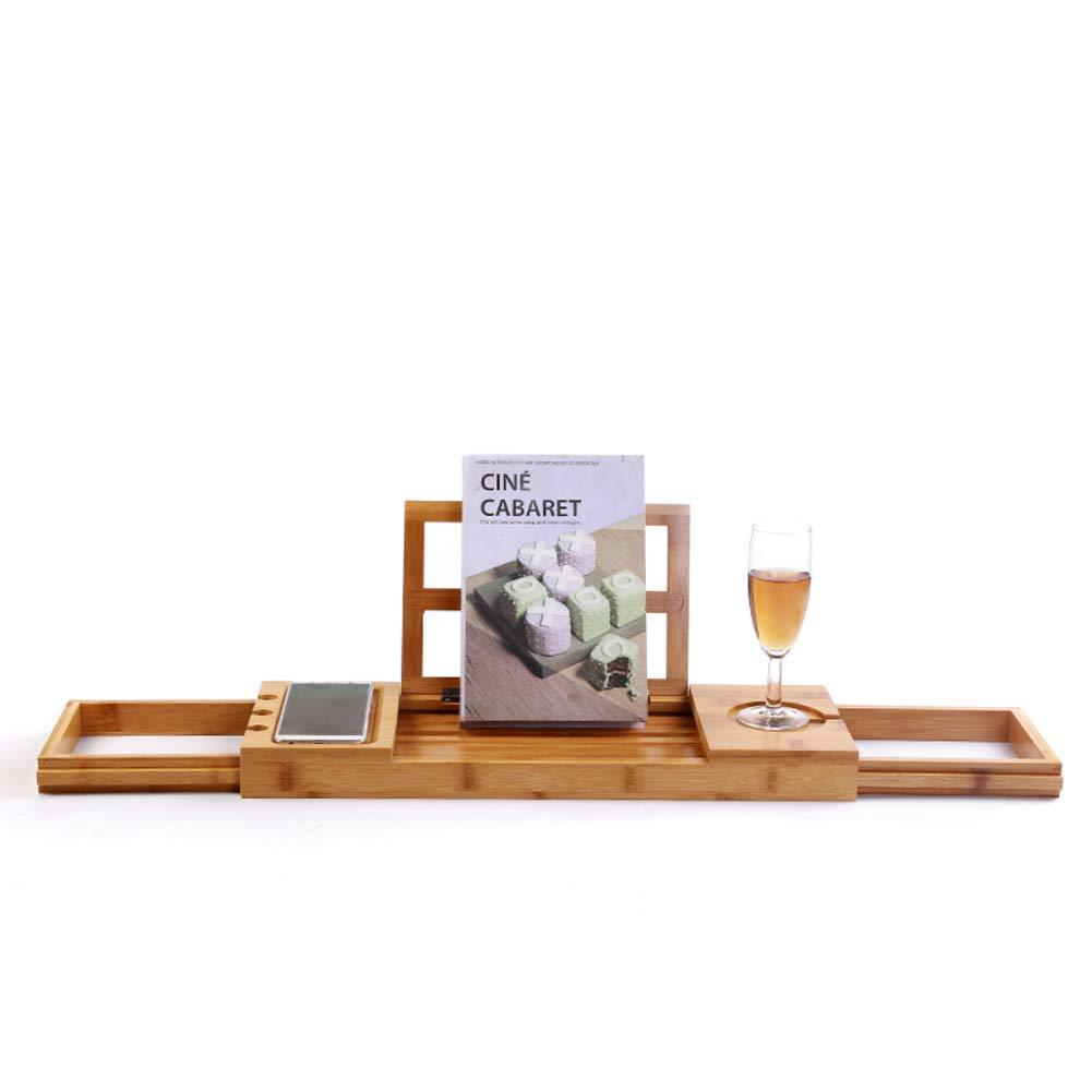 Home Furniture Bamboo Extendable Bath Caddy Bathtub Tray Customized