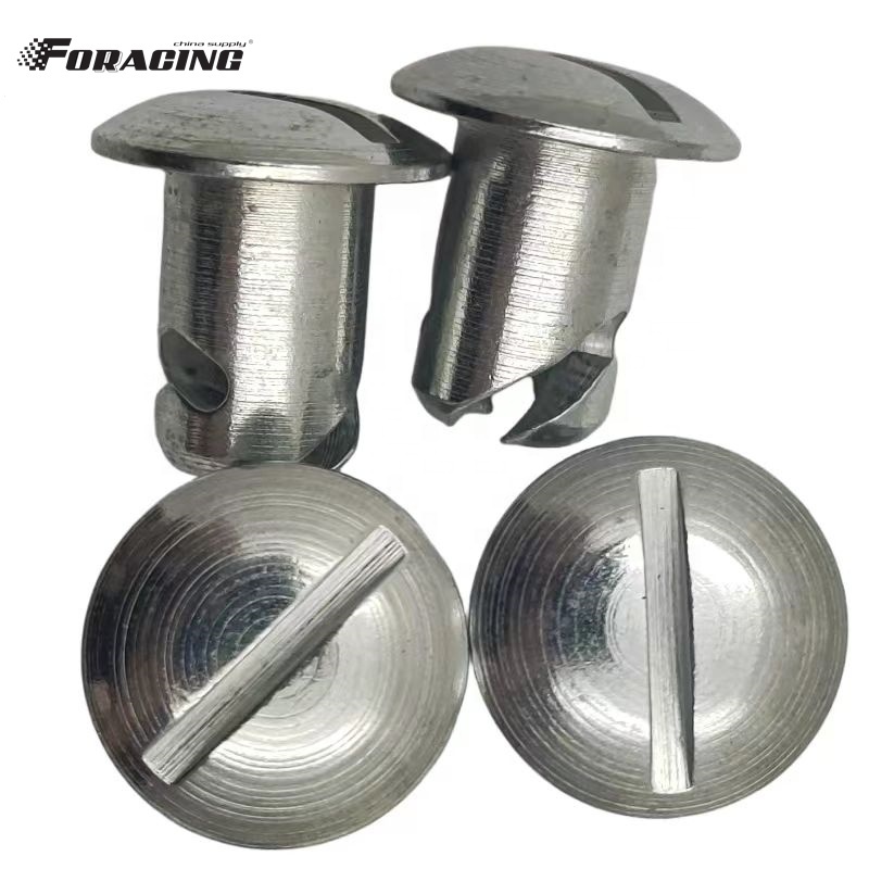 Universal Steel Quarter Turn Dzus Dome Head Buttons Silver Grip .500" for Sprint Car Maxim Eagle Winters Replace/Repair