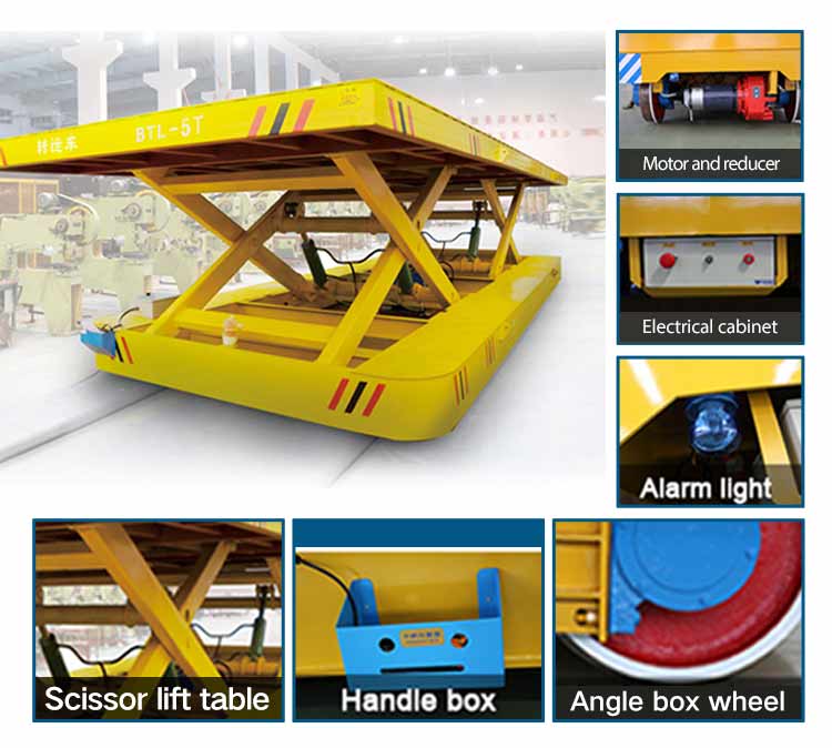 Automatic Hydraulic motorized Transfer Cart for Heavy Loading