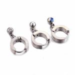 Latest Designs Surgical Steel Small Crystal Huggie Jewelry Hoop Earrings Women