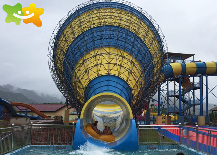 LLDPE Material Durable Large Fiberglass Water Park Spiral Water Slide Equipment