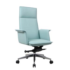 Quality Customized Exclusive Modern Leather Blue Swivel Desk Chair wholesale