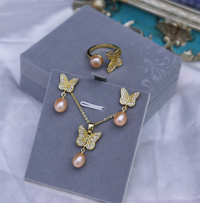 Butterfly Natural Pearl Necklace For Women Elegant Butterfly Pearl Chokers Necklace Wedding Gift Pearl Necklace Jewelry