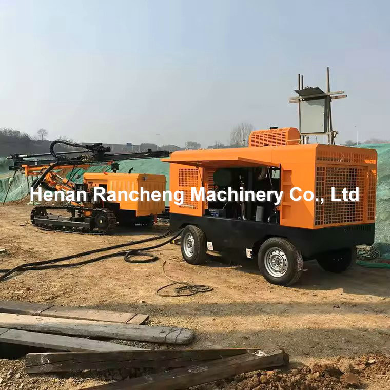 Turbocharged Impact Drilling Air Compressor 140KW 1.2Mpa / 1.5Mpa Working Pressure