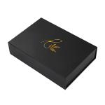 Custom logo Black Magnet Magnetic Luxury Packaging Folding Paper Business Gift