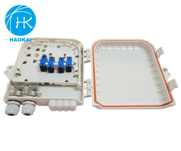 8 Core Fiber Optic Termination Box Wall Mounted Outdoor Fiber Optic Distribution