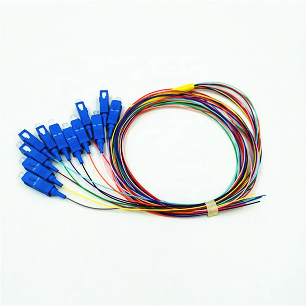 For Telecom LSZH 12Cores SC/APC SM SX (0.9MM) 1.5m SM Fiber Optic Pigtail