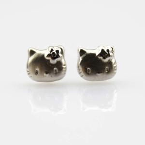Quality Sterling Silver Kitte Stud Earrings (KE01) wholesale