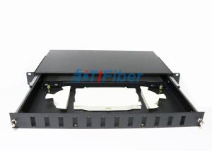 Quality SC Duplex 1U 12 Port Fiber Optic Patch Panel For Telecom Network wholesale