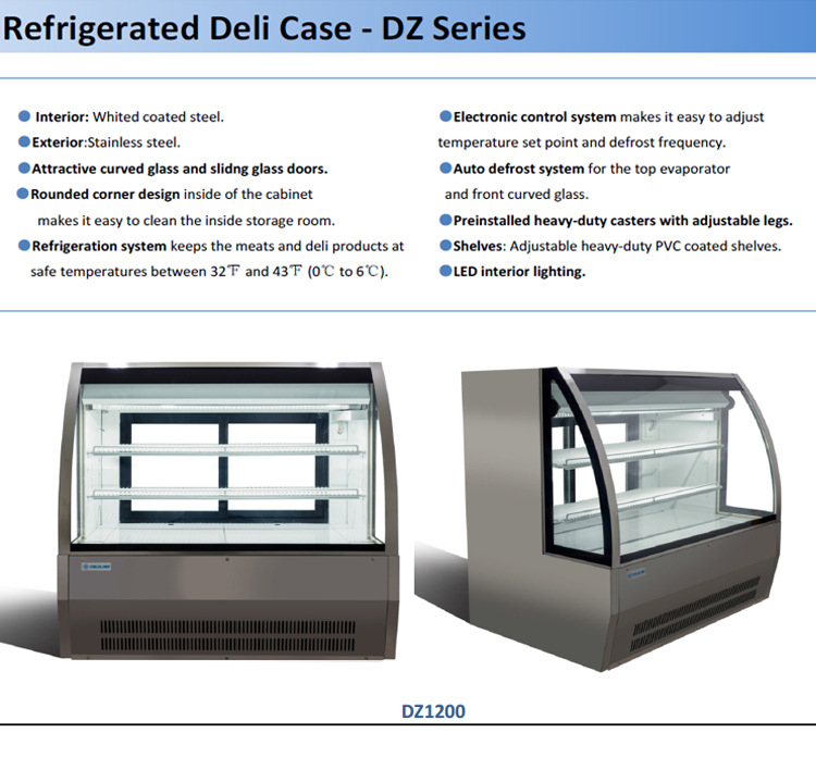 22 Cu.Ft Commercial Cold Deli Display Case For Delicatessen