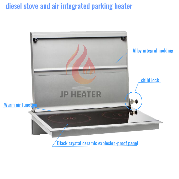 JP 12V 2000W Camper Caravan Motorhome Air Heating and Cooktop Combi Diesel Wallas Stove Heater