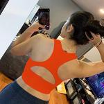 215gsm Women'S Sexy Deep V Neck Bra Back Cutout Wide Hem Racerback Tank Crop