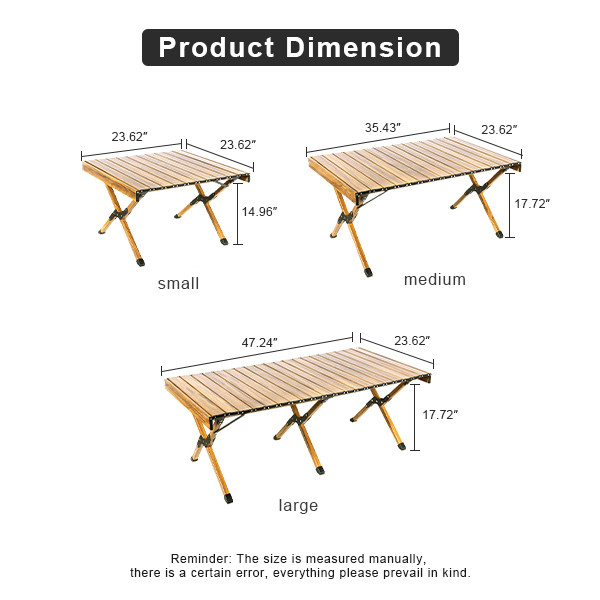 Sturdy Aluminum Folding Camping Table For Outdoor Roll Up Picnic Table