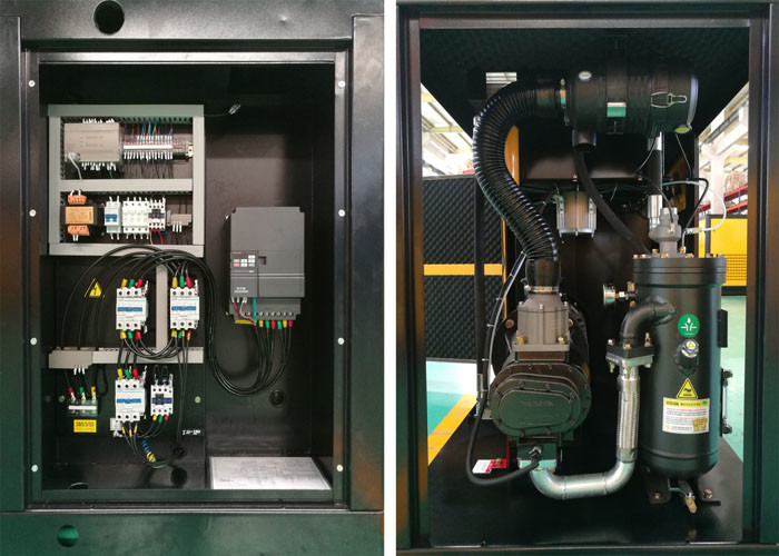 90kw 120hp VFD Air Compressor VSD / VF Double Screw Air Compressor