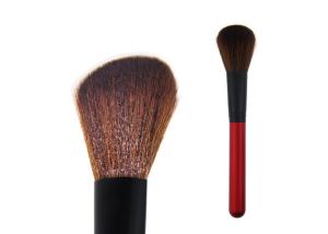 Quality Soft Contour Blush Brush Brown Synthetic Hair Red Wooden Handle wholesale