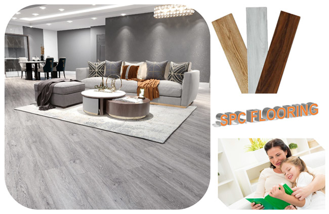 EMBOSSED IN REGISTER Synchronized SPC floor eco-friendly click-lock anti-slip waterproof 5.5mm EIR SPC flooring 0