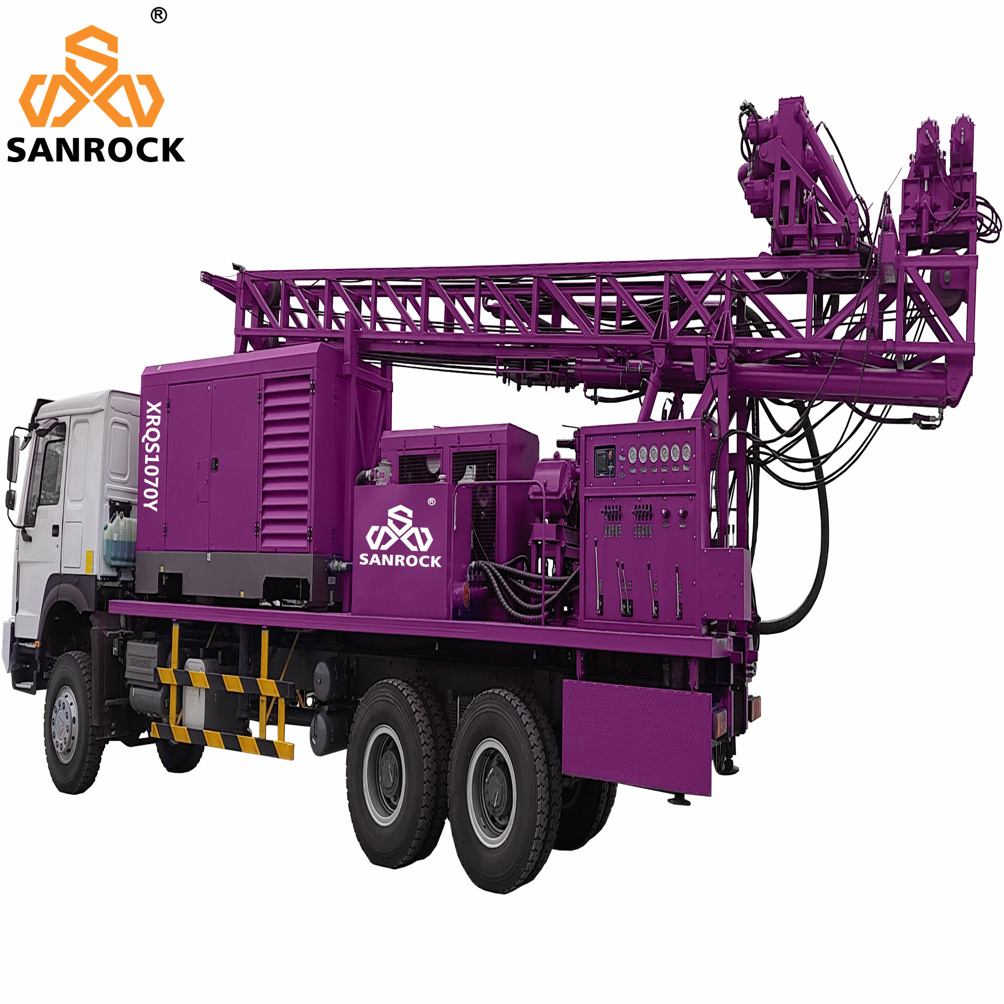 Water Well Drilling Rig With Compressor 600m Bore hole Truck Mounted Water Well Drill Rig