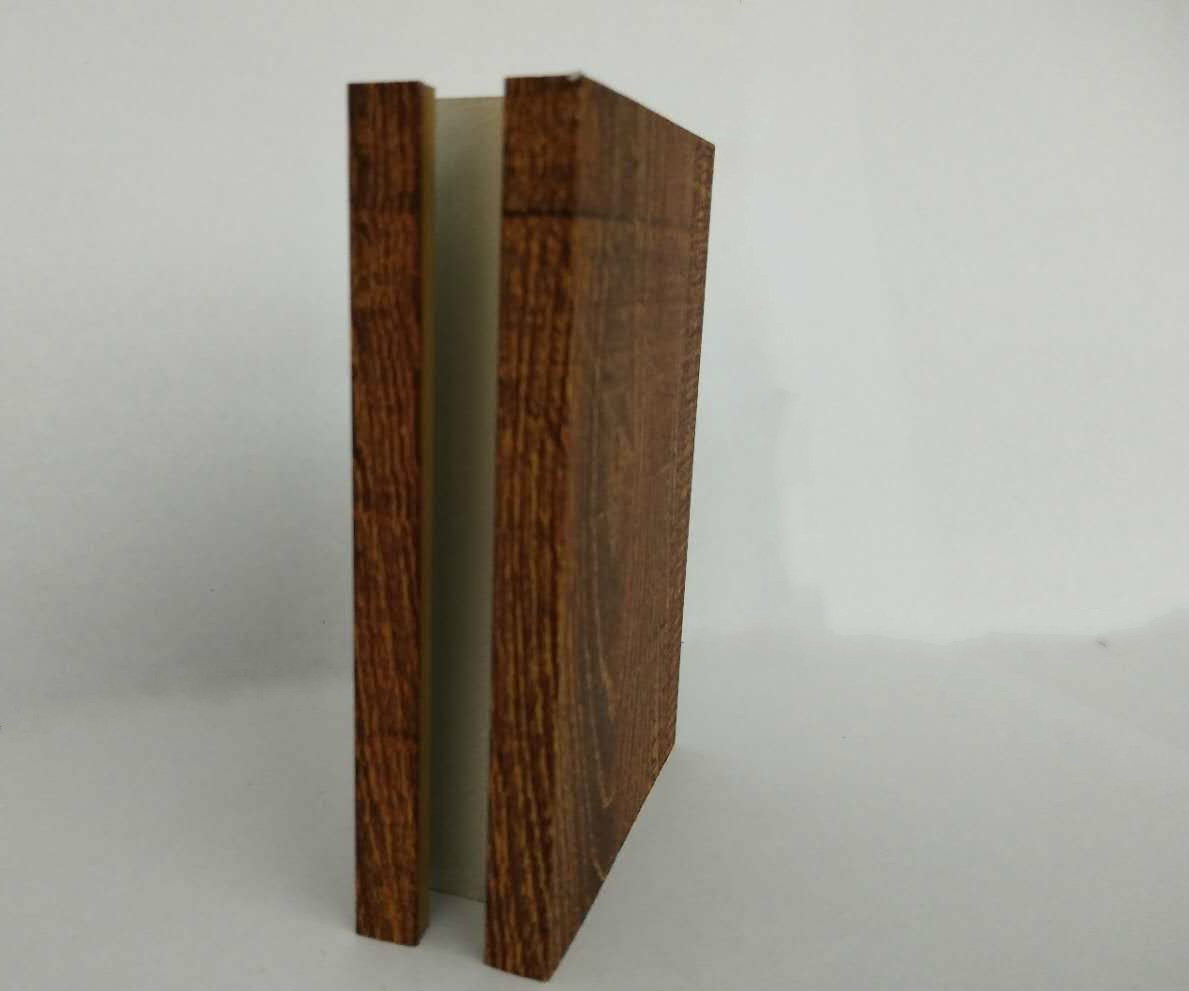 Light Brown Wood Finish Aluminium Profiles , Easy Processing And Installation