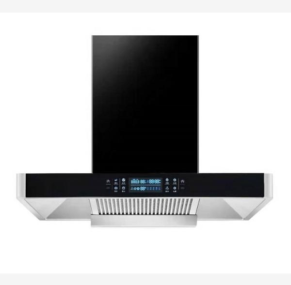 Modern Glass Stainless Steel T Shape Chimney Hood Kitchen Exhaust Range Hood