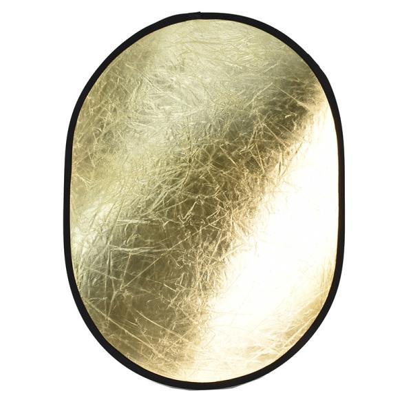 Portable Golden Oval Collapsible Light Reflector For Photography Studio 120x90cm