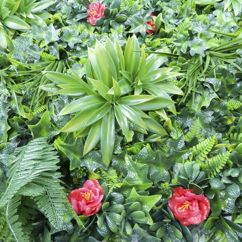 Vertical Garden Artificial Green Walls Plant Panel Plastic Greenery Hedge For Indoor
