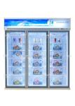 1500L Inverter Type Commercial Display Freezer For Meat Refrigerated Showcase