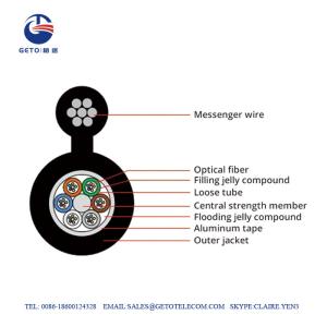 Quality GYTC8A Figure 8 Poer Cable 2 Core Optical Fiber Cable wholesale