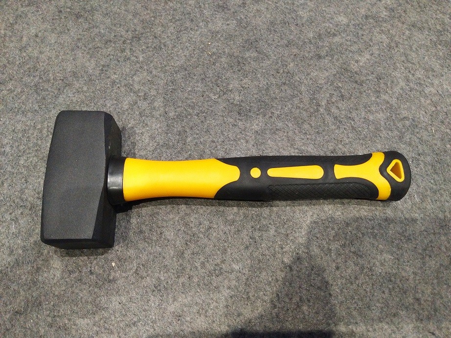 Stoning hammer(XL-0068) with powder coated surface, colored rubber handle and reasonable price