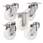 100x32mm Chemical Resistant Threaded Stem Swivel Caster