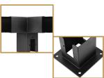 Black Surealong Outdoors Patio Design Support Metal Steel Brackets Kits Wood