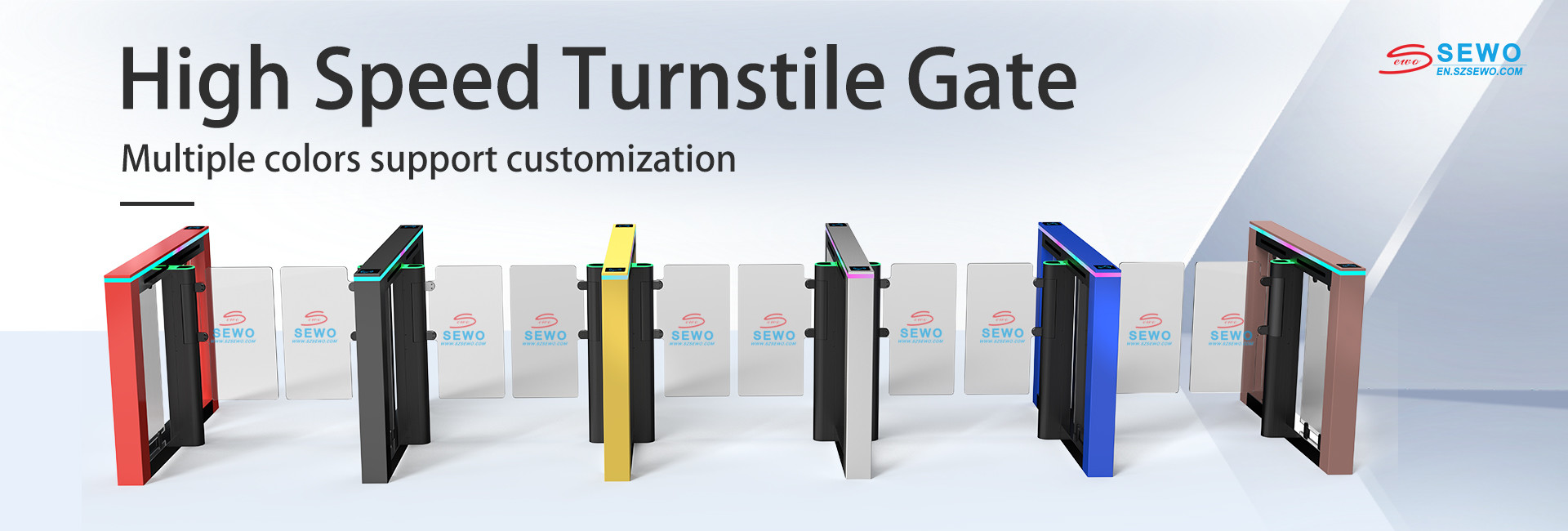 Luxury Pedestrian Speed Gate Turnstile For Hotel Commercial Building Apartment