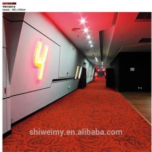 Quality Chinese red rose romantic design wall to wall nylon room carpet wholesale