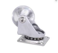 Quality 35mm clear caster polyurethane wheels furniture casters swivel wheels wholesale