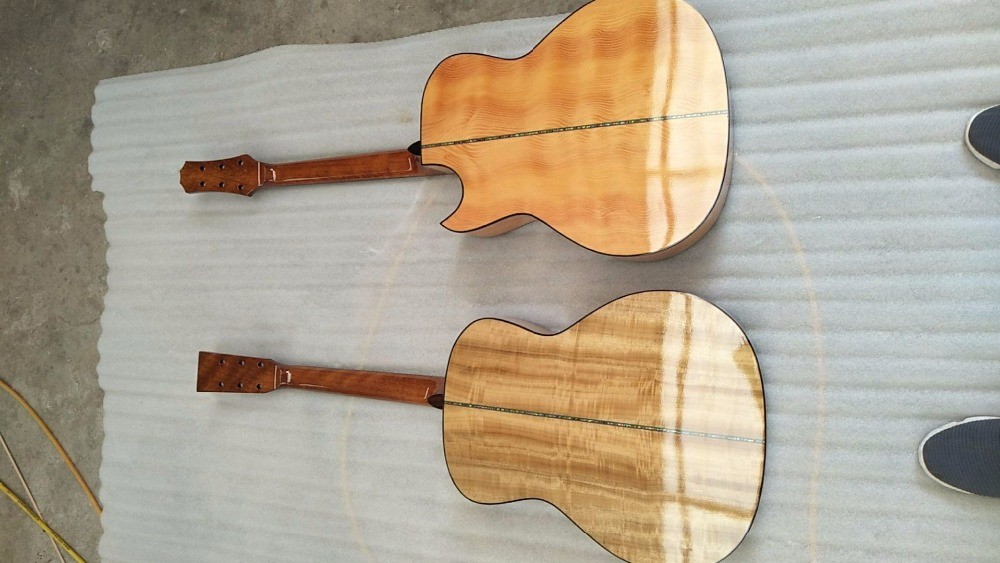 AAAA all Solid cutaway body style guitara 14 frets imported wood arm rest acoustic electric guitar