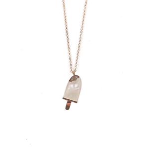 Quality 3D Fashion Stainless Steel Jewelry Ice Cream Cone Pendant Necklace wholesale
