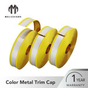 Quality 65mm Waterproof Mirror Gold Aluminum Core Channel Letter Trim Cap Profiles wholesale