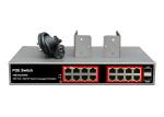 POE-S0216GFB (16FE+2GE SFP) 16 Port 100Mbps IEEE802.3af/at PoE Switch 300W Built