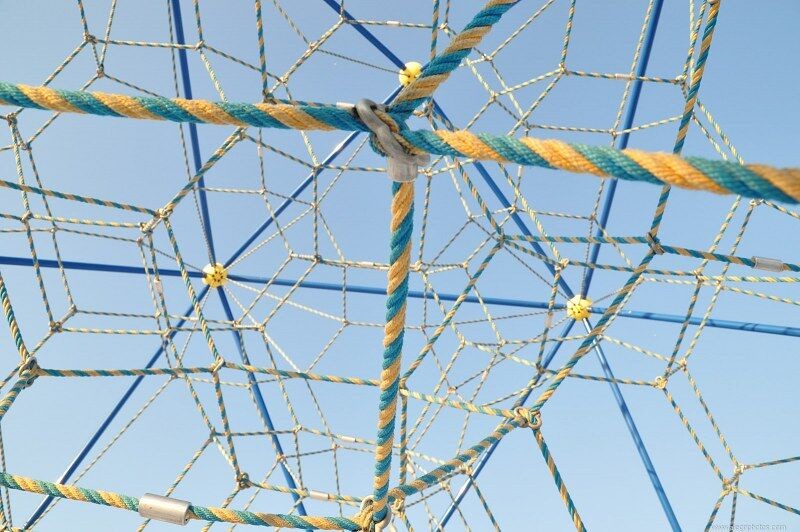 Playground Cross Metal Rope Connectors 16mm Aluminum For Climbing Cargo Net