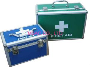 Quality Blue Aluminium First Aid Box / Medical Tackle Box For Protect Doctor Instruments wholesale