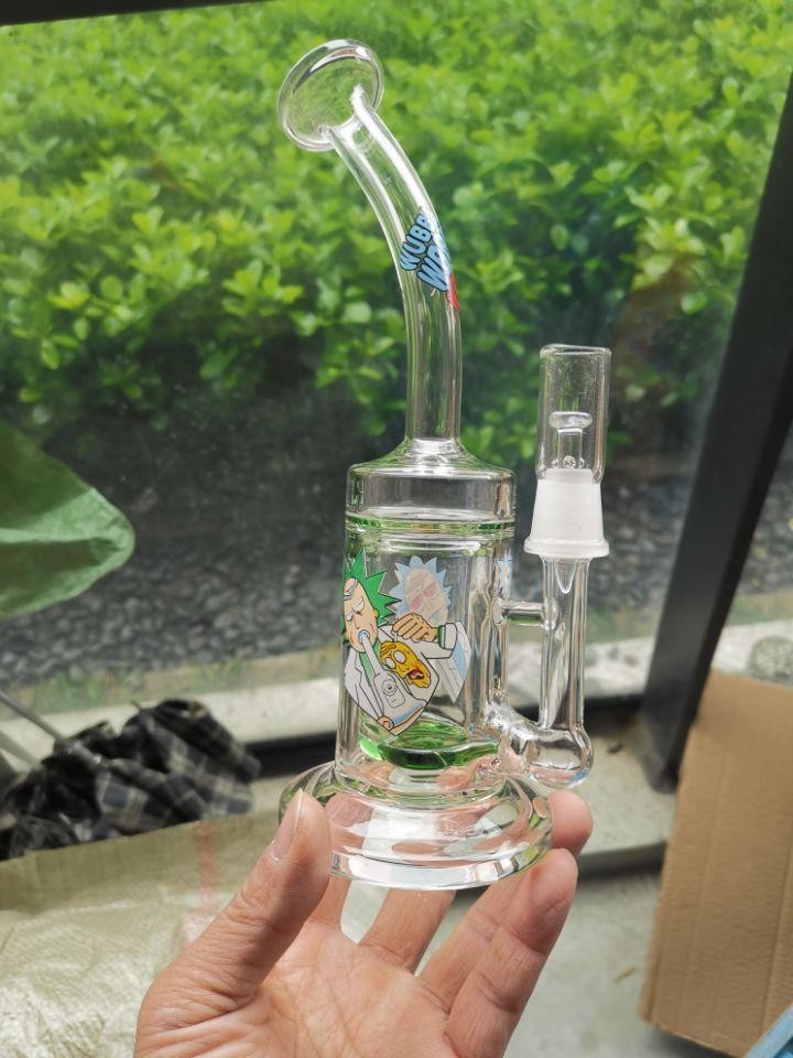 14" 7mm Beaker Glass Bong Tobacco Smoking Water Pipe Hookah