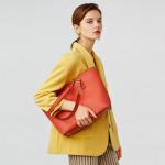 28cm Women's Casual Shoulder Bags Red Commuter Tote Bag
