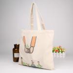 Large Fashion 100% Reusable Cotton Canvas Shopping Bags Heavy Canvas Tote Bag