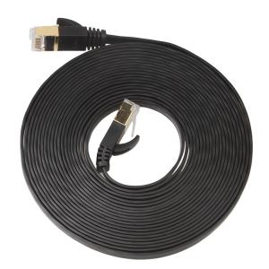 Quality Shielded UTP Flat Patch Cable Cat 6 Copper 1 Meter Rj45 Black color wholesale