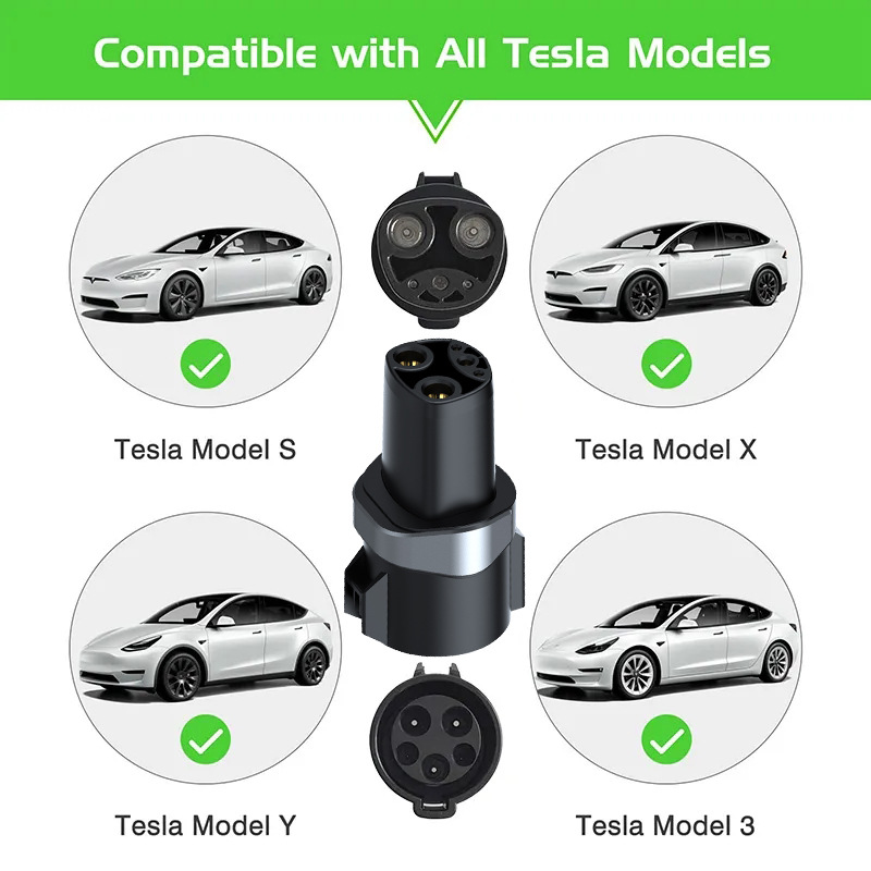 Tesla EV Charger Adapter J1772 to Tesla Charging Adapter with Carton Outer Packaging
