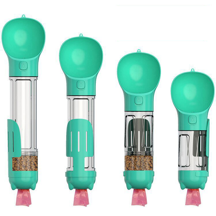 Pet Water Dispenser Foldable 4 In 1 Dog Bottle Leak Proof 300/500ml Portable Travel Puppy