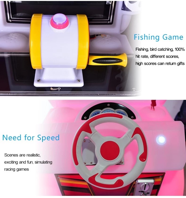 Entertainment Kids Arcade Machine Gun Shooting / Fishing / Racing